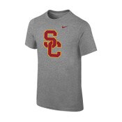 USC Trojans Nike Youth Gray SC Interlock Core Cotton T-Shirt